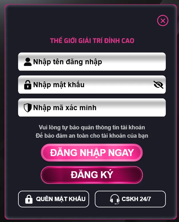 Biểu mẫu đăng nhập tài khoản Hitclub trên nhiều thiết bị.